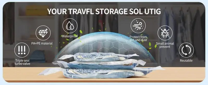 VacuPack™ Travel Vacuum Storage Bags with Electric Pump