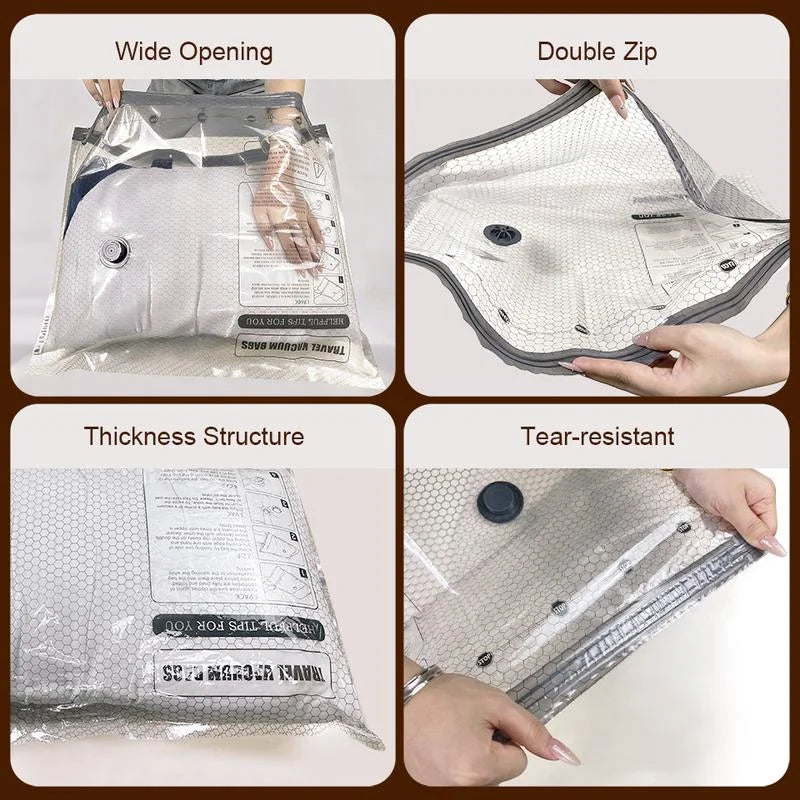 VacuPack™ Travel Vacuum Storage Bags with Electric Pump