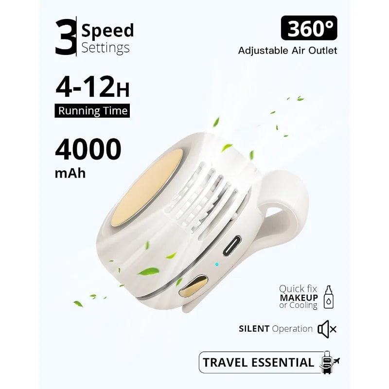 Eloria AuraBreeze™ Wearable Cooling Fan