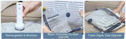VacuPack™ Travel Vacuum Storage Bags with Electric Pump